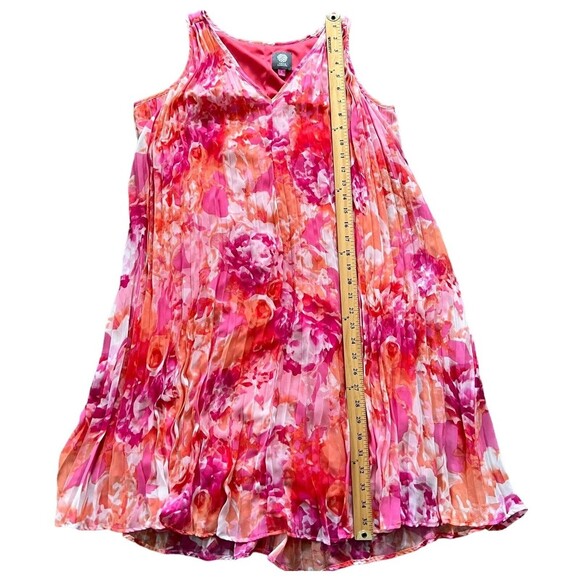 Vince Camuto Dress Women’s Size 8 Pink Floral Chiffon Semi Formal Sleeveless - Picture 8 of 8
